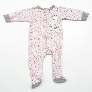 Gerber baby girls moon print zip up sleeper